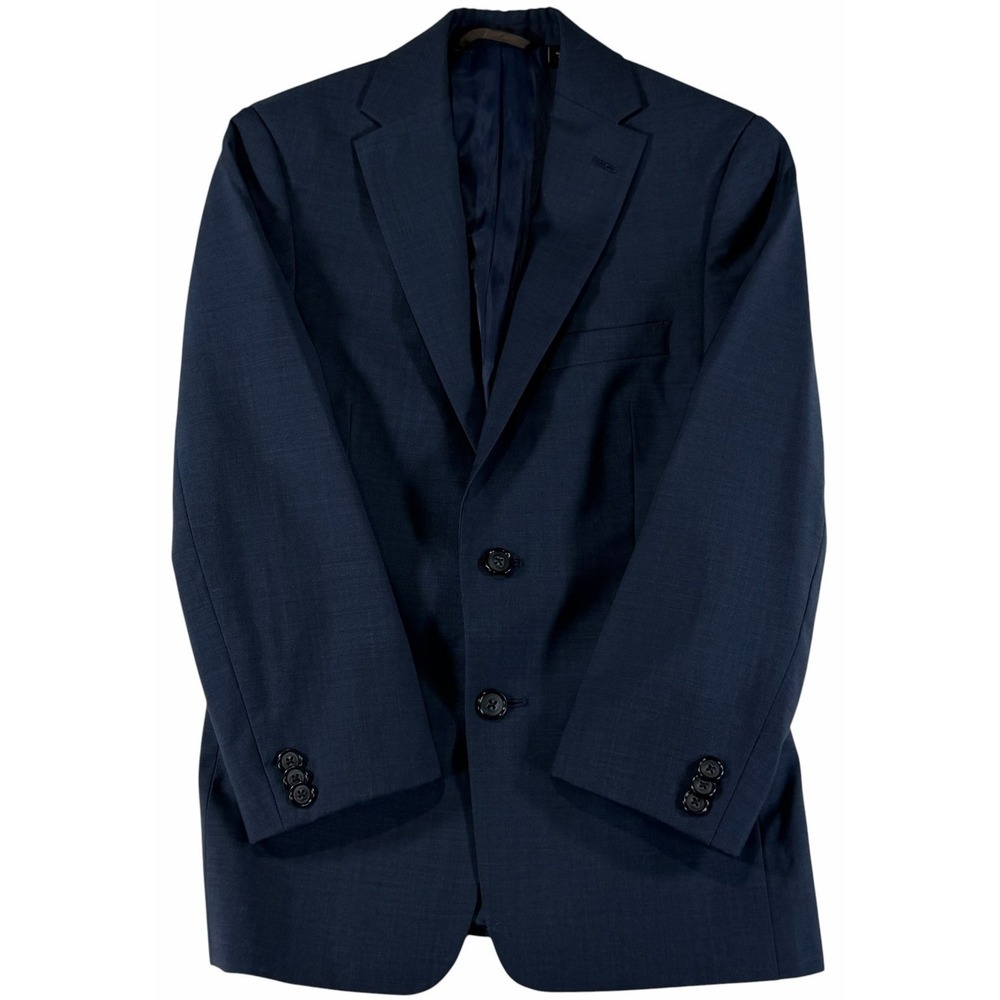 Michael Kors Designer Boys Navy Blue 100% Wool Blazer Suit Jacket Formal 10 R
